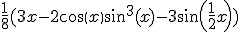  \frac{1}{8}(3x - 2cos(x)sin^3(x) - 3sin(\frac{1}{2}x))